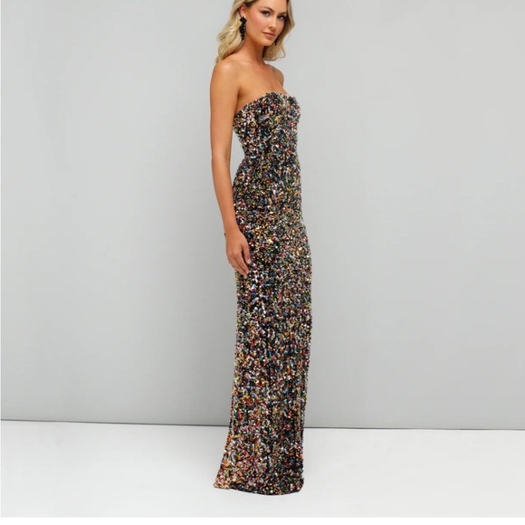 BNWT Helsi Serena gown Iridescent multi/black XL - Picture 4 of 8